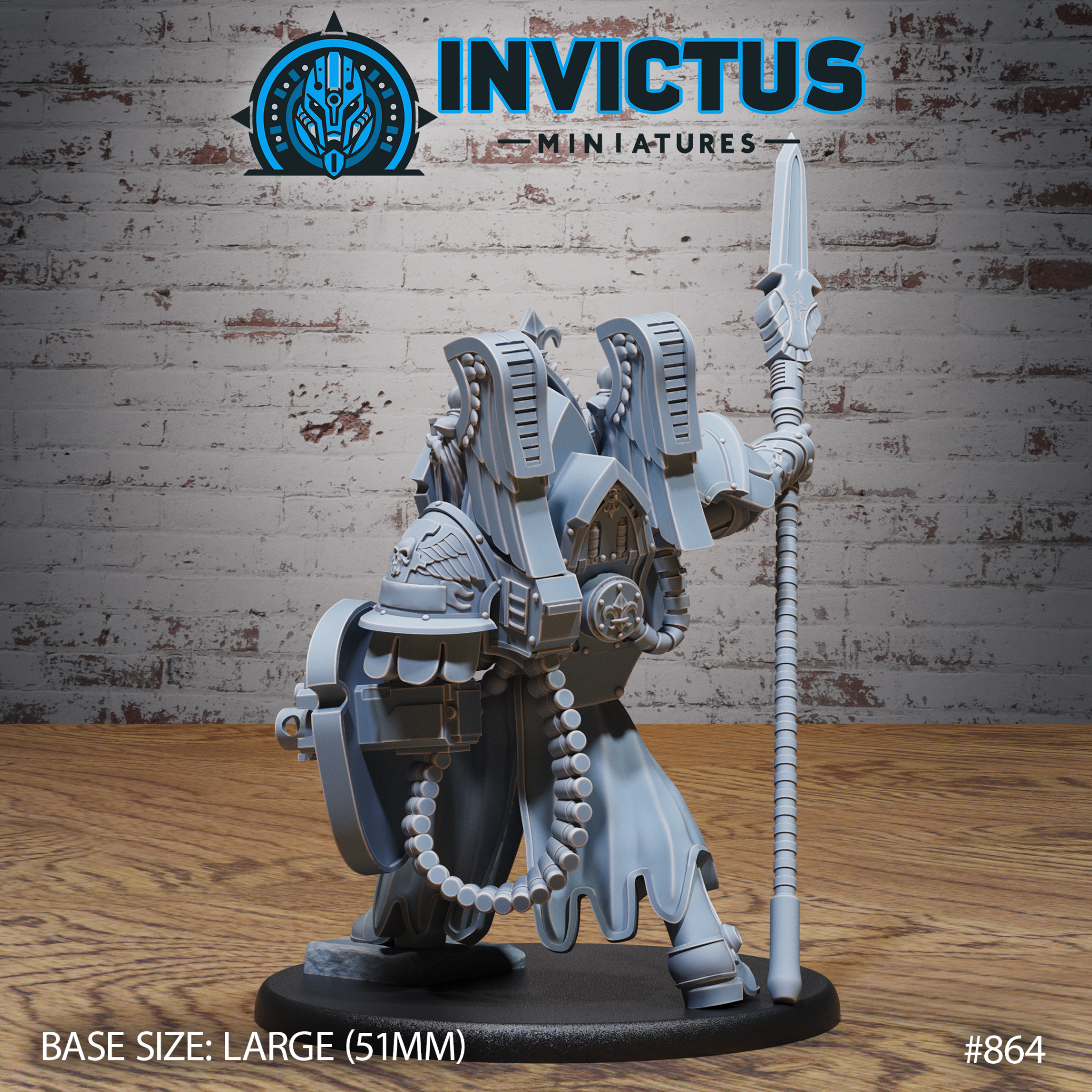 Lady Inquisitor – Grimdark Resin Miniature | 51mm Base | Armored Sci-Fi Figure