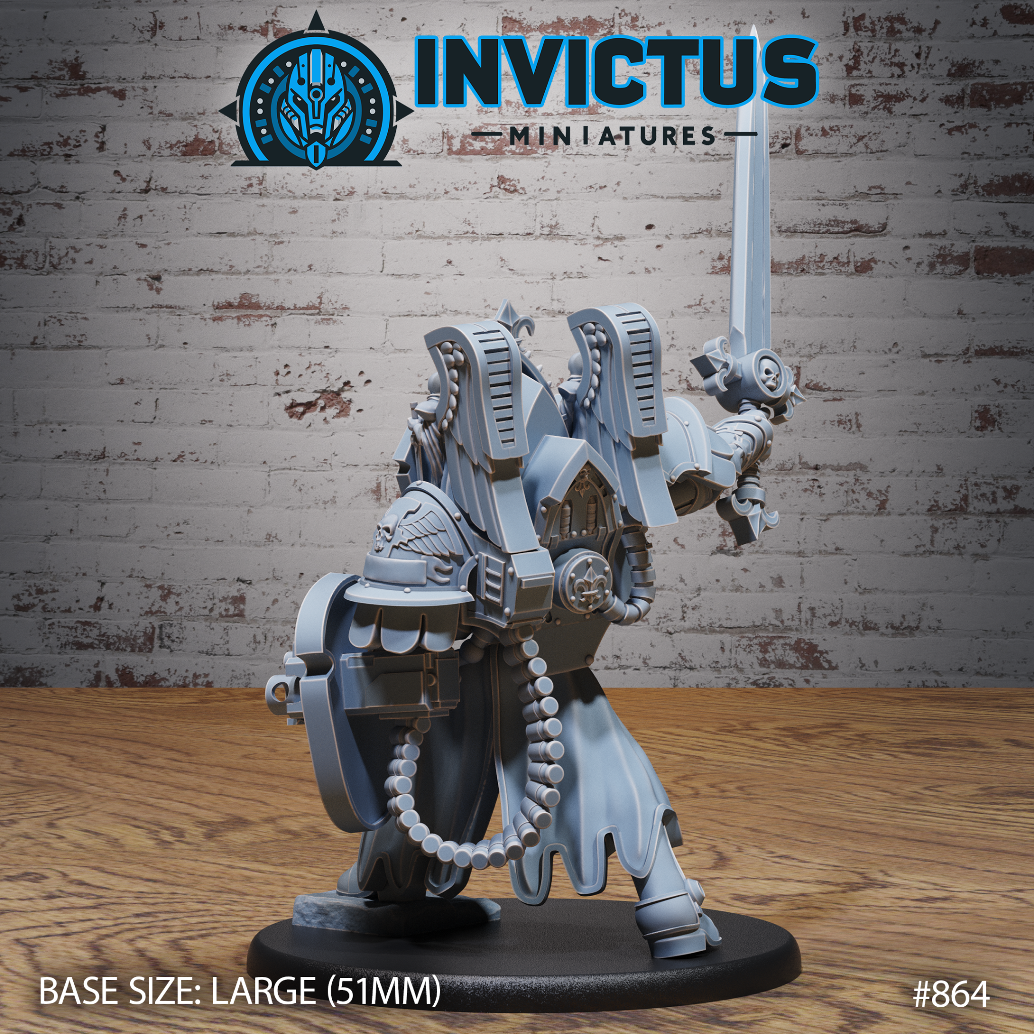 Lady Inquisitor – Grimdark Resin Miniature | 51mm Base | Armored Sci-Fi Figure