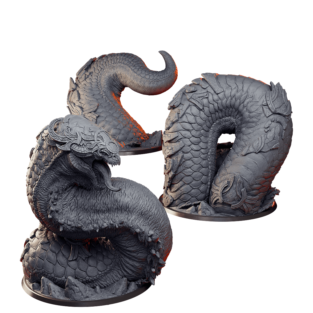 Jormungdr resin kit 75mm scale