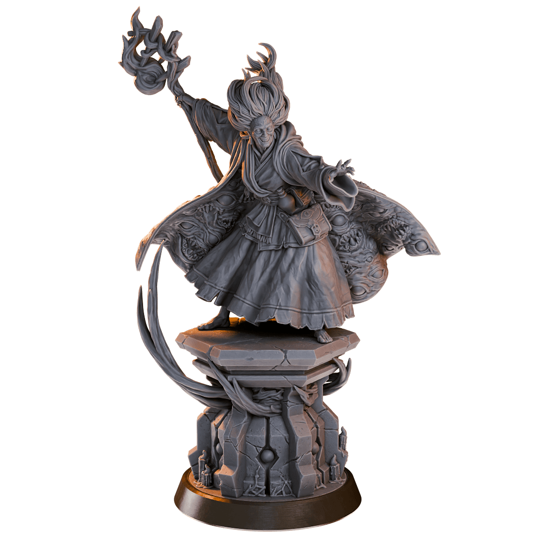 Zodyra Darkveil the Crazed Mage - 75mm render